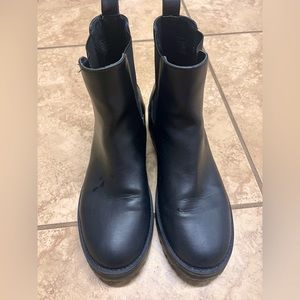 BP Kora Lug Black Ankle Boot